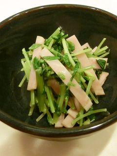 簡単!早ウマ♪豆苗とハムのマヨポン和え-レシピのメイン写真