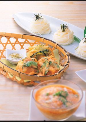 ニガウリととうもろこしの明太かき揚げ-レシピのメイン写真
