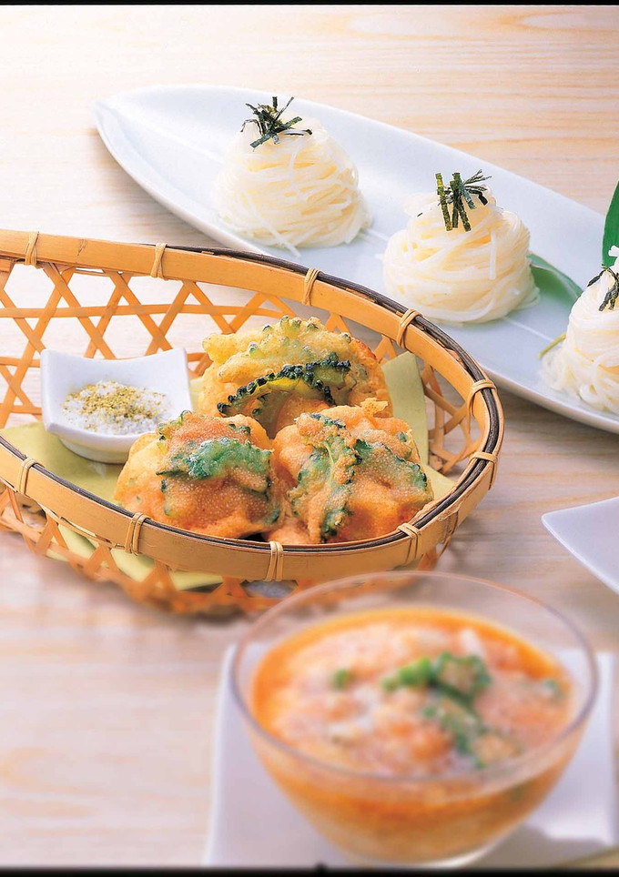ニガウリととうもろこしの明太かき揚げ-レシピのメイン写真