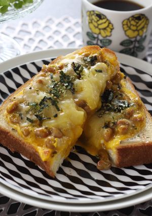 朝ごはんに納豆トースト♪-レシピのメイン写真