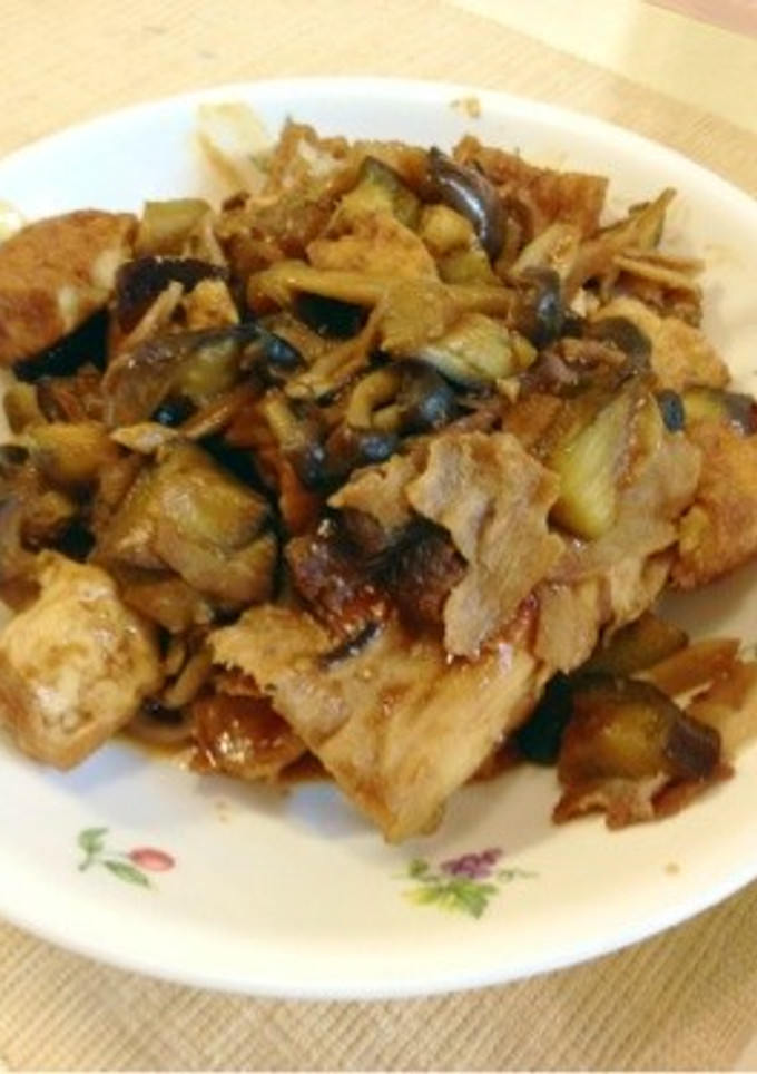 茄子と厚揚げの味噌炒め-レシピのメイン写真