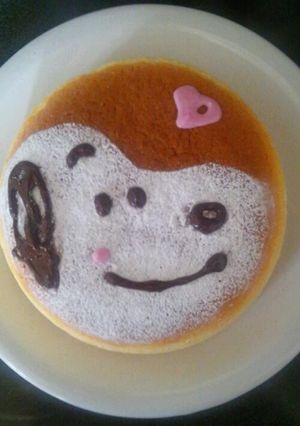 チーズケーキをスヌーピーに♪-レシピのメイン写真