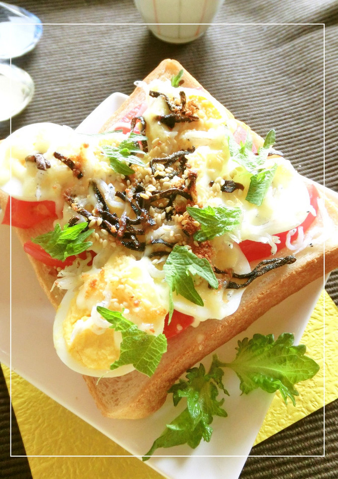 しらすとトマトと茹で卵の和トースト-レシピのメイン写真