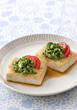 【栄養士直伝】ニラでスタミナ豆腐ステーキ-レシピのメイン写真