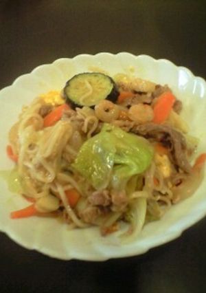 夏野菜でパッタイ(タイ風焼きそば)-レシピのメイン写真