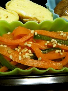お弁当に✿レンジで人参とピーマンの甘辛煮-レシピのメイン写真