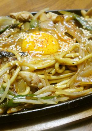 釜玉風☆アツアツとろーり鉄板やきそば♪-レシピのメイン写真