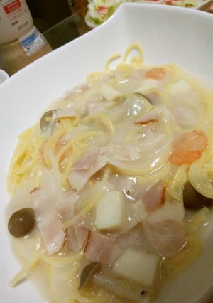 シチューの素で簡単パスタ♪-レシピのメイン写真