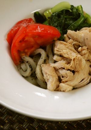 冷製！山葵ササミの胡麻うどん-レシピのメイン写真