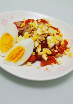 ミニトマトとツナと玉子のオイルかけ-レシピのメイン写真