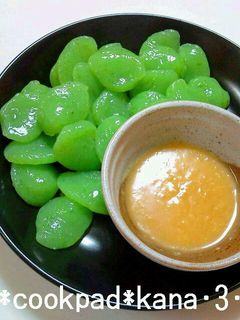 刺身こんにゃく☆からし酢味噌-レシピのメイン写真