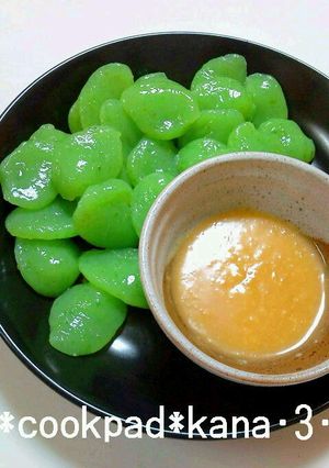 刺身こんにゃく☆からし酢味噌-レシピのメイン写真