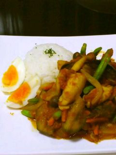 鶏肉と茄子のトマトカレー炒め-レシピのメイン写真