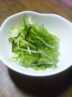 レタスと水菜の塩昆布あえ★-レシピのメイン写真