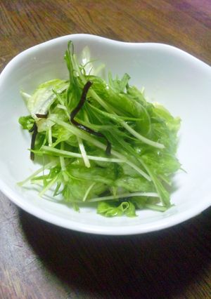 レタスと水菜の塩昆布あえ★-レシピのメイン写真