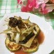 ナスとズッキーニでボリューム揚げだし豆腐