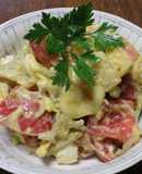 らっきょう梅干しｄｅ卵もやしトマトサラダ