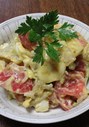 らっきょう梅干しｄｅ卵もやしトマトサラダ-レシピのメイン写真