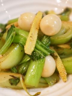 青梗菜とヤングコーンの青菜炒め-レシピのメイン写真