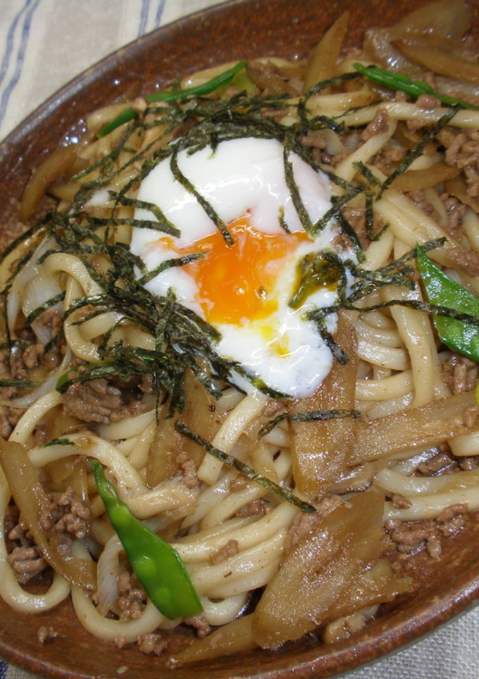 ごぼうがおいしい　すき焼き風焼きうどん-レシピのメイン写真
