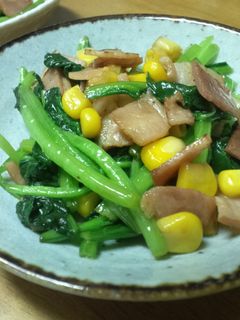 ほうれん草ベーコンバター炒め-レシピのメイン写真