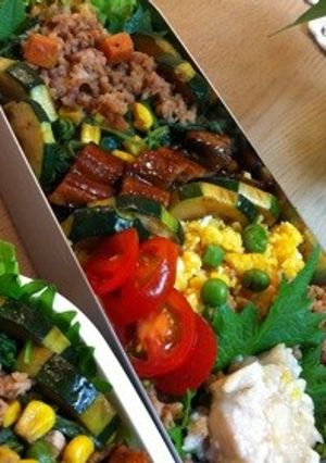 鯖そぼろ弁当-レシピのメイン写真