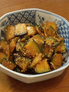 素早くできるゴマかぼちゃ-レシピのメイン写真