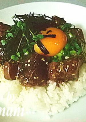 鰹たたきの☆ユッケ丼-レシピのメイン写真