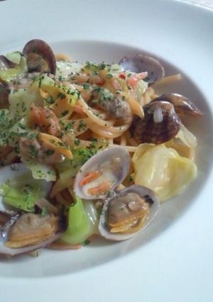あさりとキャベツと桜えびで旨味パスタ！-レシピのメイン写真
