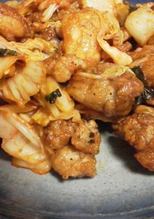 旨辛★鶏もも肉のキムチ炒め★ビールが旨い-レシピのメイン写真