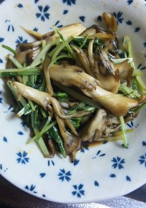水菜と舞茸の醤油炒め☆お弁当用☆-レシピのメイン写真