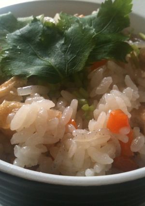 ヘルシー簡単♬油あげが主役の炊き込みご飯-レシピのメイン写真