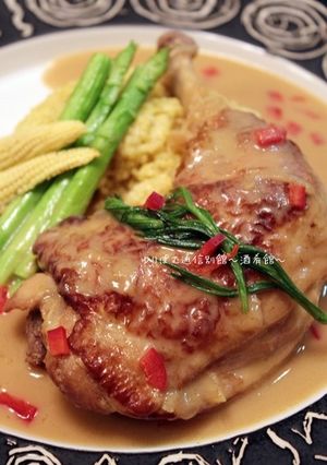 骨付き鶏もも肉のカレークリーム煮。-レシピのメイン写真