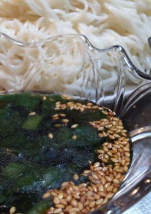 食欲倍増！変わり麺つゆ:スタミナ素麺-レシピのメイン写真