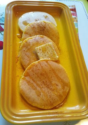 人参とおからのヘルシーパンケーキ　-レシピのメイン写真