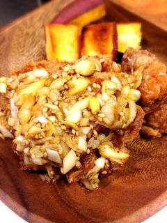 鶏唐揚げの葱ごまじょうゆ。-レシピのメイン写真