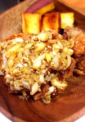 鶏唐揚げの葱ごまじょうゆ。-レシピのメイン写真