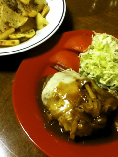 チーズハンバーグきのこソース-レシピのメイン写真