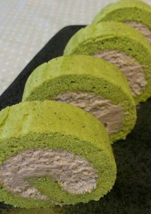 ミニ抹茶ロールケーキ-レシピのメイン写真