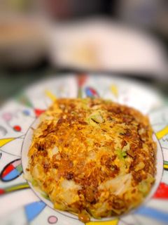 納豆のお好み焼き風オムレツ-レシピのメイン写真