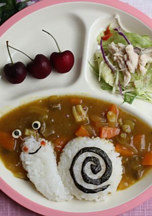梅雨に♪子供も大喜び！カタツムリのカレー-レシピのメイン写真