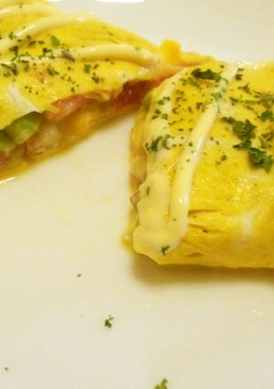 アボカドとトマトオムレツ-レシピのメイン写真