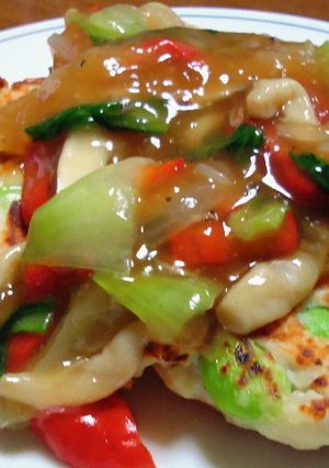 卵無し大量野菜のアッサリ中華風ハンバーグ-レシピのメイン写真