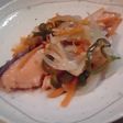 トラウトサーモンと野菜の塩麹蒸し♪