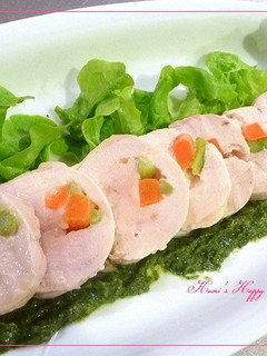 チキンロール 木の芽味噌 ~塩麹レシピ-レシピのメイン写真