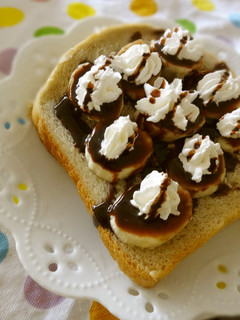 バナナトースト〜チョコ×ホイップで♡-レシピのメイン写真