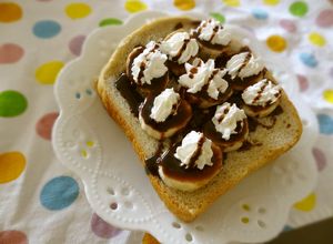 バナナトースト〜チョコ×ホイップで♡-レシピのメイン写真