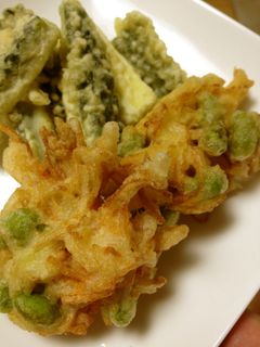 おつまみに☆枝豆とカニかまのかき揚げ-レシピのメイン写真