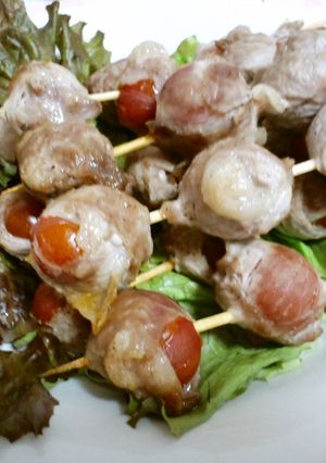 ♡ミニトマトの豚肉巻き♡串焼き～-レシピのメイン写真