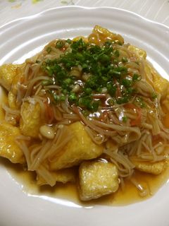 コロコロ揚げ出し豆腐のえのきあんかけ-レシピのメイン写真